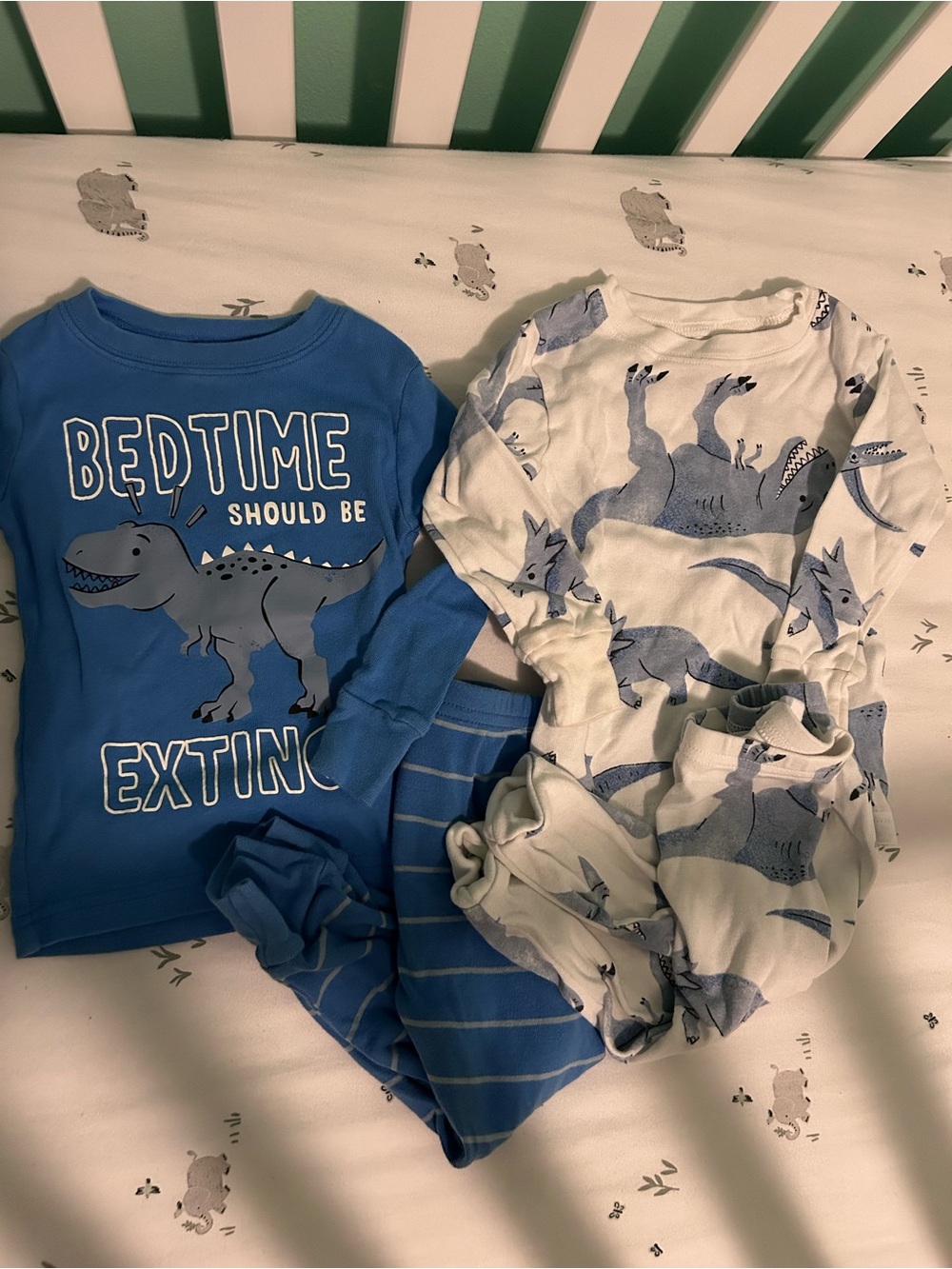 Carter's 18mo Dinosaur Pajama Set - 'Bedtime Should Be Extinct'
